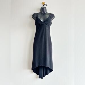 Vintage Y2K  City Triangles Dress Glitter, High-Low Hem, Spaghetti Strap, Size M